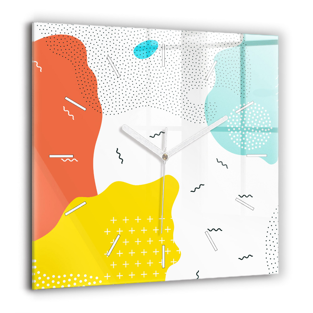 Ceas pătrat de perete din sticlă East River din New York