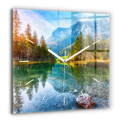 Ceas din sticlă pătrat Model geometric