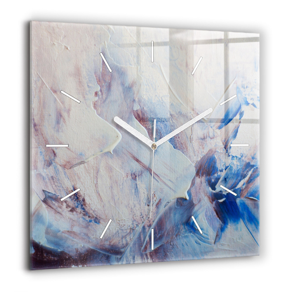 Ceas perete din sticlă pătrat Surfing pe plaja