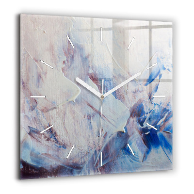 Ceas perete din sticlă pătrat Surfing pe plaja