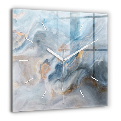 Ceas pătrat de perete din sticlă Apus de soare din Maldive