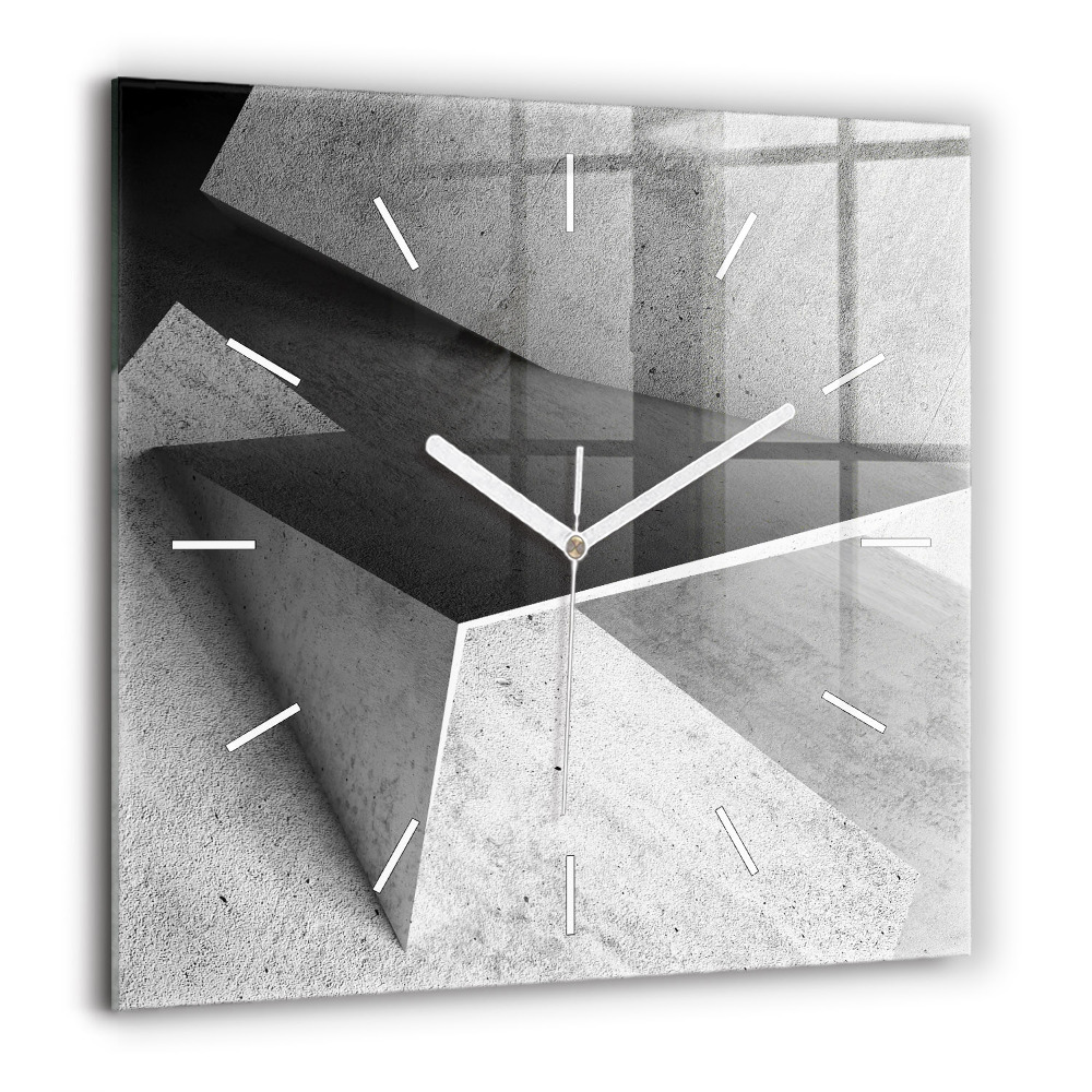 Ceas de sticlă pe perete pătrat Zebra colorată