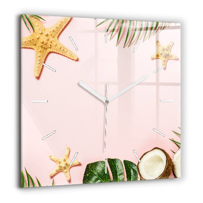 Ceas din sticlă pătrat Perete industrial