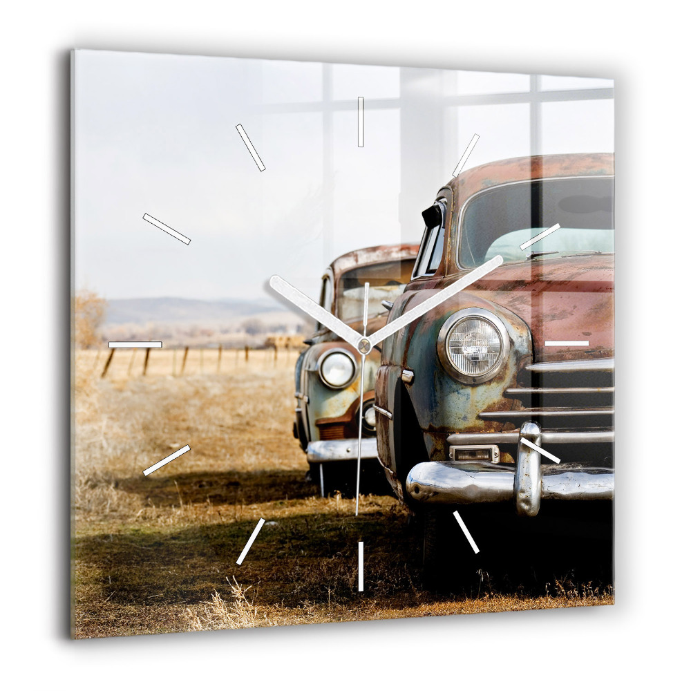 Ceas din sticlă pătrat Piramide și apus