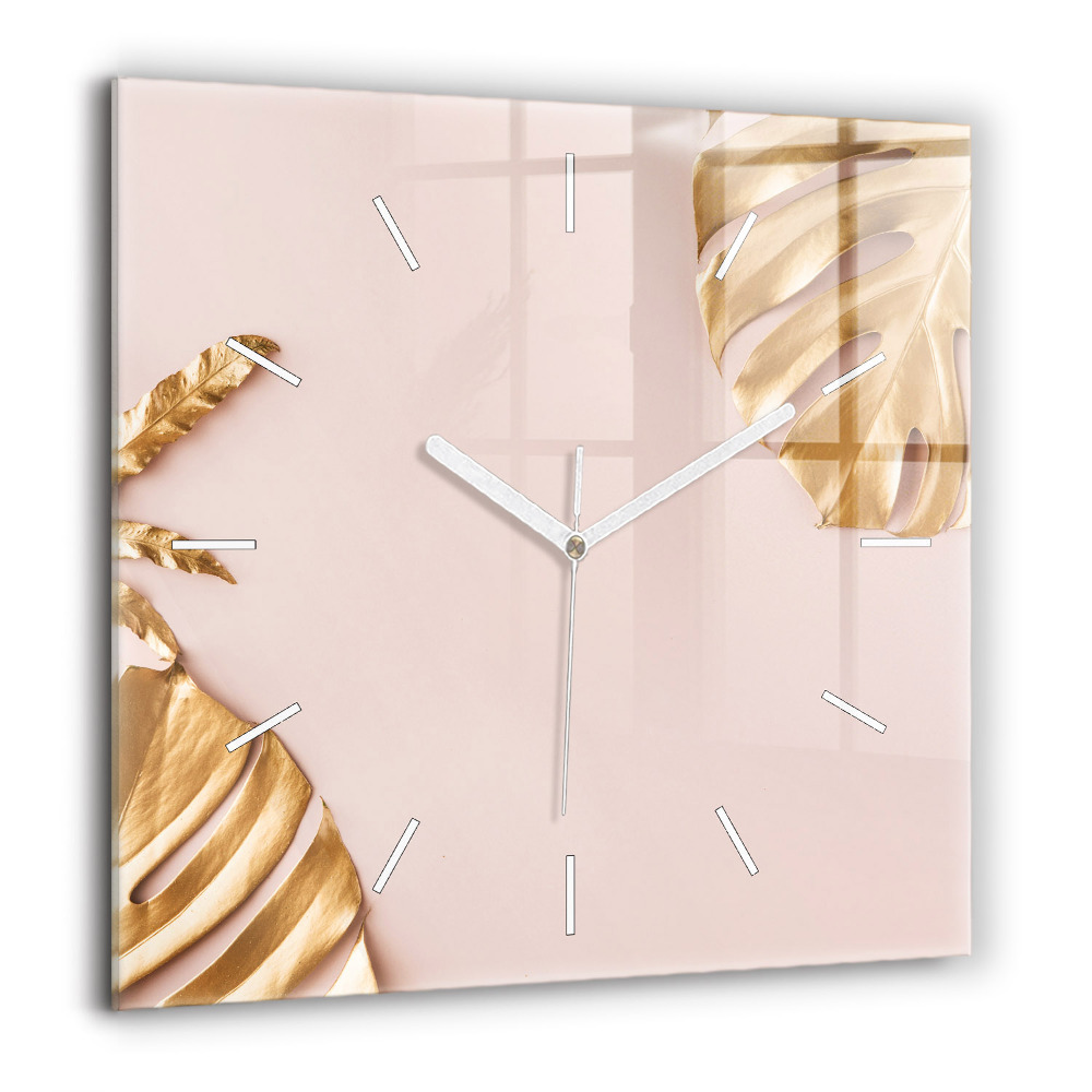 Ceas de sticlă pe perete pătrat Sat pescaresc