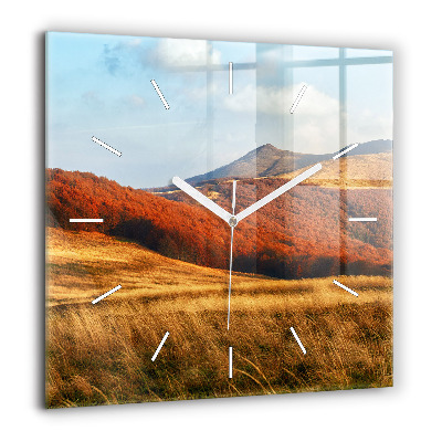 Ceas perete din sticlă pătrat Elefant într-un copac