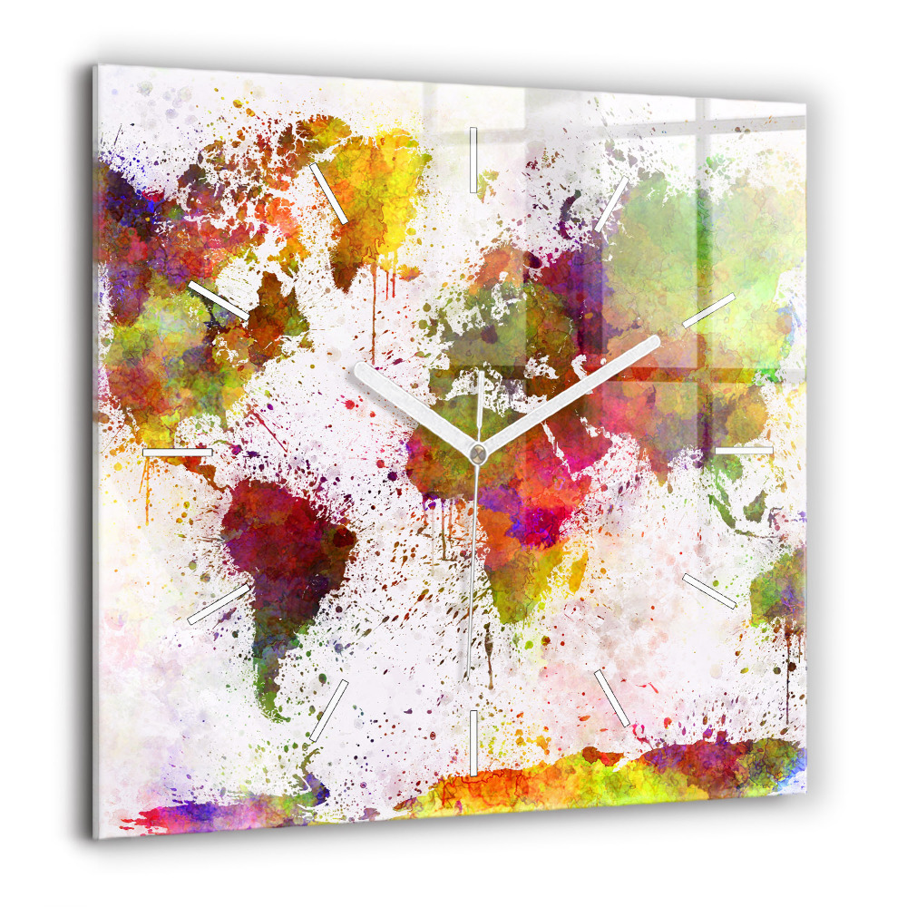 Ceas din sticlă pătrat Abstracția triunghiurilor
