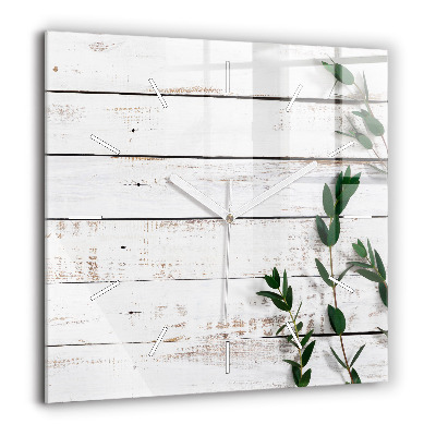 Ceas de sticlă pe perete pătrat Model geometric