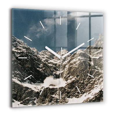 Ceas din sticlă pătrat închisă marmură