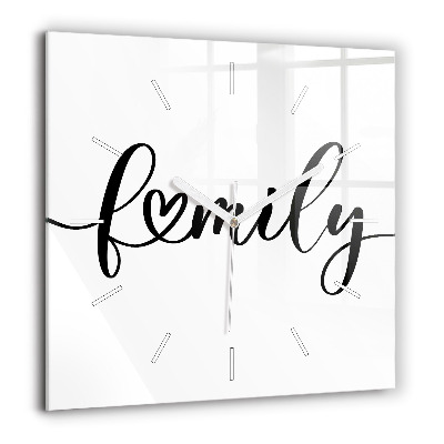 Ceas de sticlă pe perete pătrat Condiment roșu