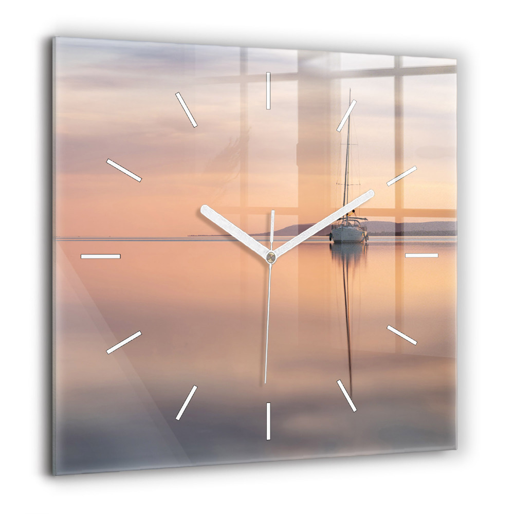 Ceas pătrat de perete din sticlă cereale Harta lumia