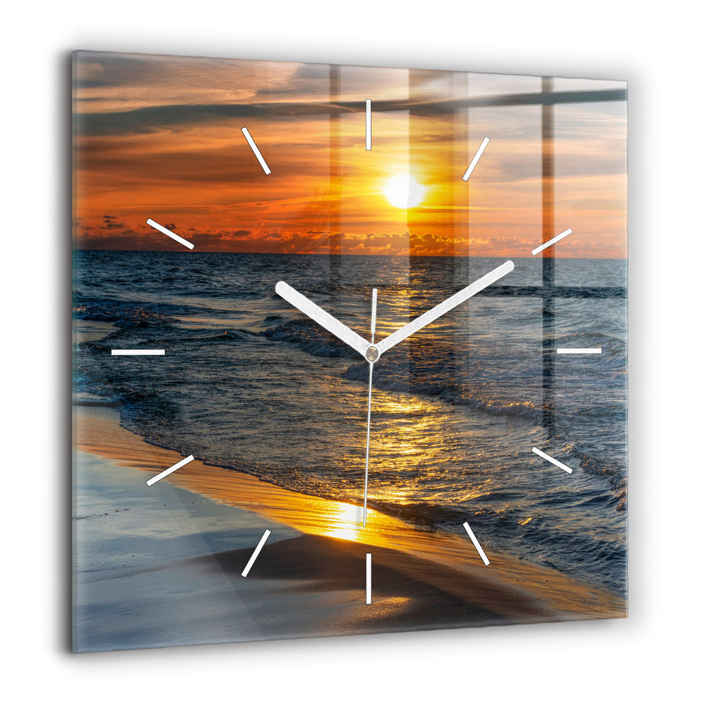 Ceas perete din sticlă pătrat Accesorii de vara