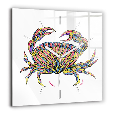 Ceas de sticlă pe perete pătrat Ilustrație din deșertul Arizona