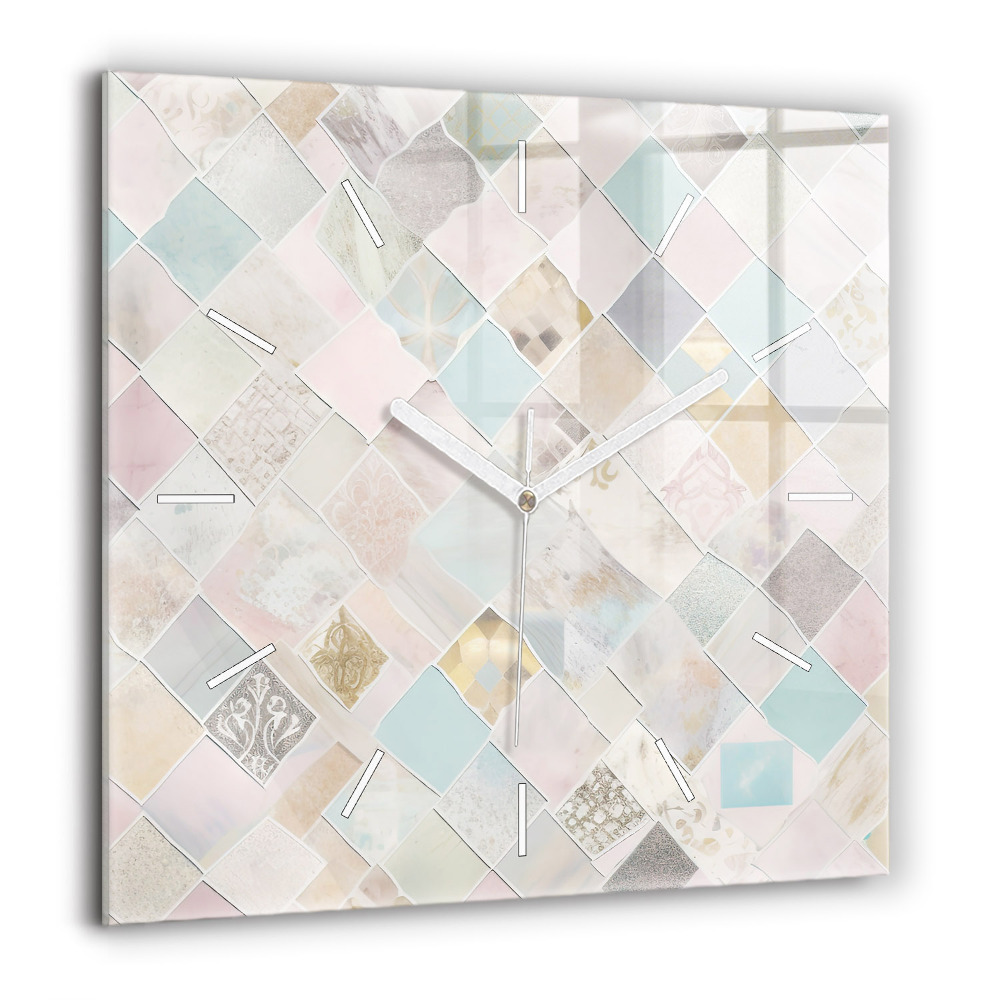 Ceas din sticlă pătrat Foarte usor