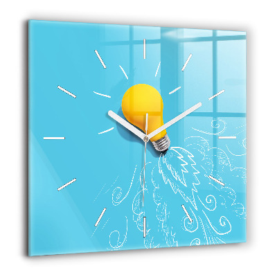 Ceas de sticlă pe perete pătrat Modelul frunzelor naturii