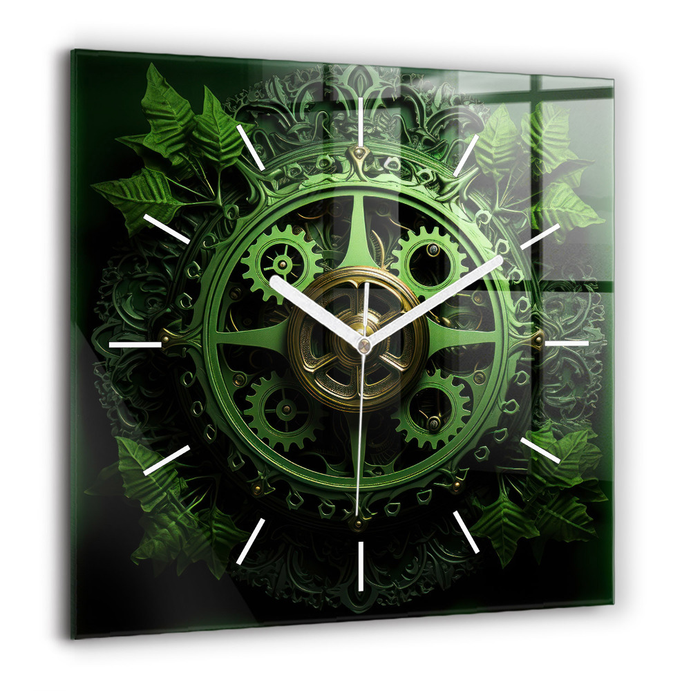 Ceas pătrat de perete din sticlă Model de marmura