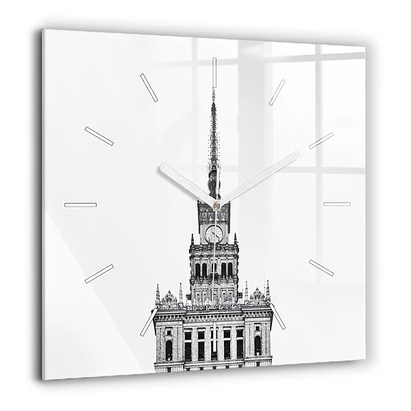 Ceas din sticlă pătrat Abstracția soarelui