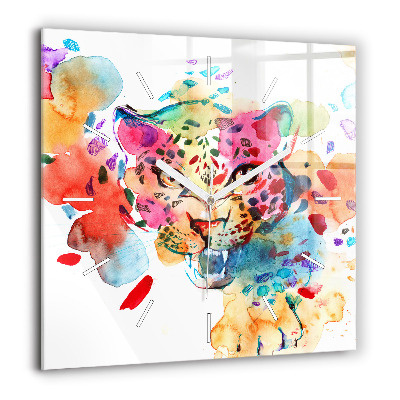 Ceas de sticlă pe perete pătrat Plantați în sol uscat