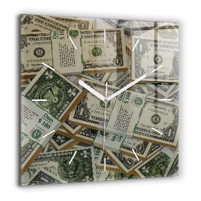 Ceas din sticlă pătrat Perete de piatra