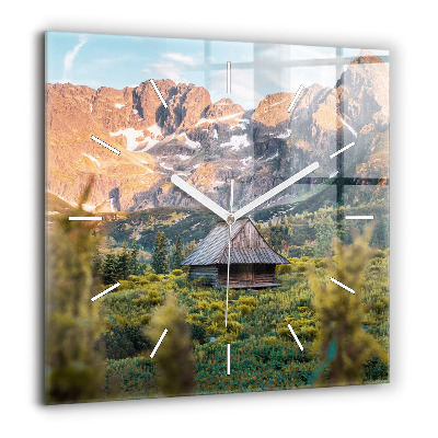 Ceas de sticlă pe perete pătrat Podul Carol din Praga