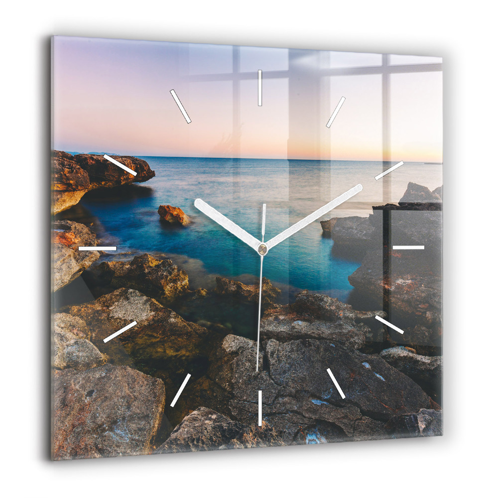 Ceas pătrat de perete din sticlă Condimente vărsate