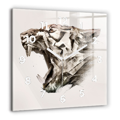 Ceas de sticlă pe perete pătrat Portocale