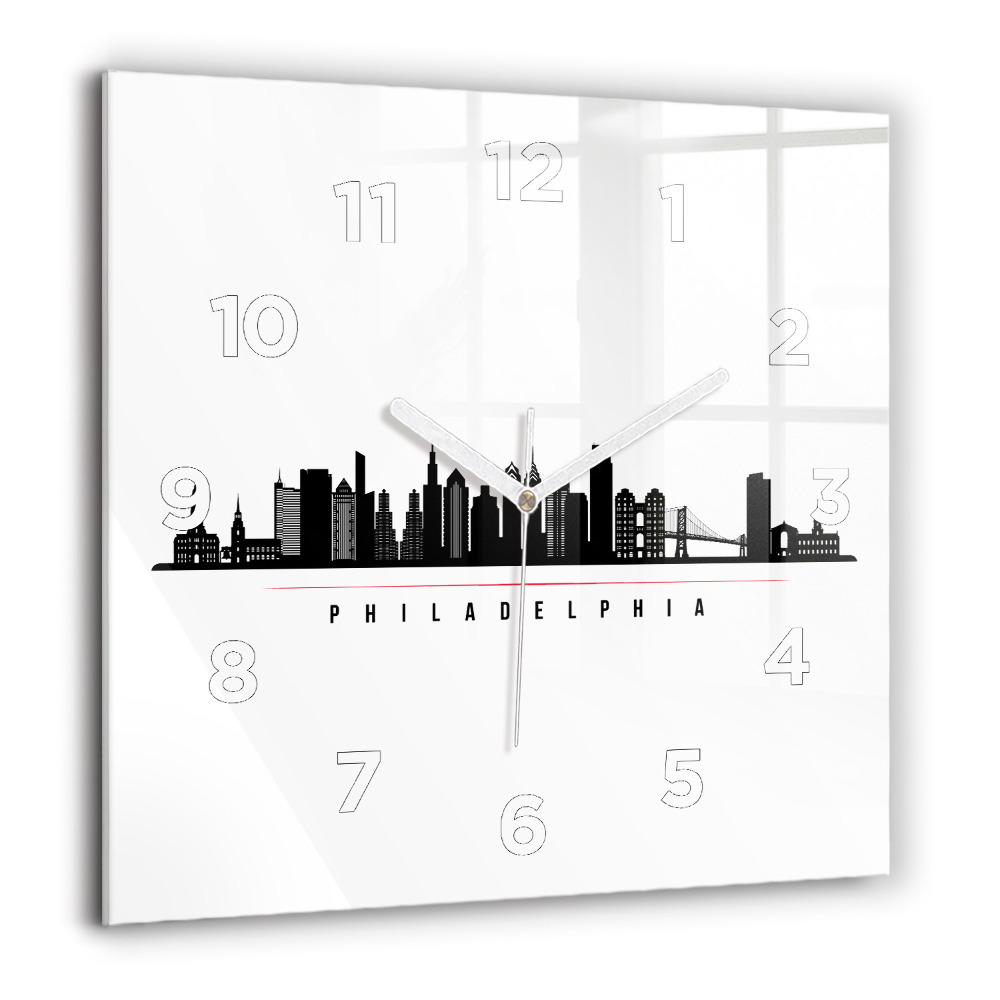 Ceas din sticlă pătrat Băiat cu aripi