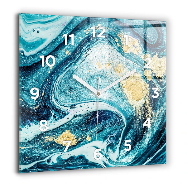 Ceas perete din sticlă pătrat Horoscop Ceas