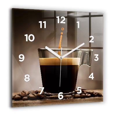 Ceas din sticlă pătrat Doi cai pictați