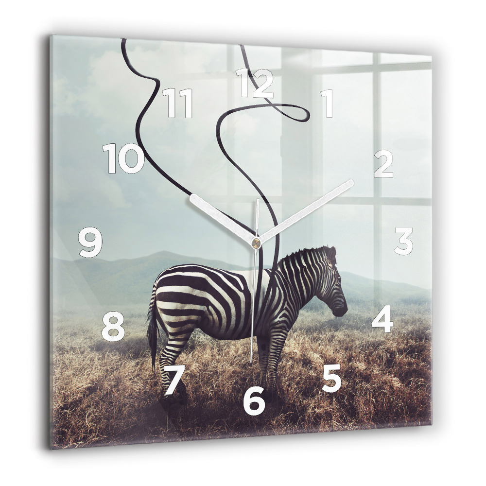 Ceas din sticlă pătrat Scenă fantastică în stil chinezesc