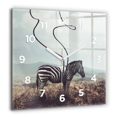 Ceas din sticlă pătrat Scenă fantastică în stil chinezesc