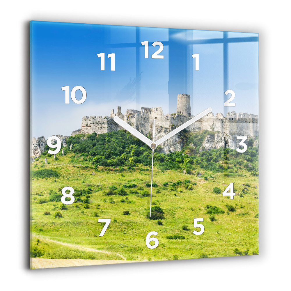 Ceas perete din sticlă pătrat Rezumat - Leu