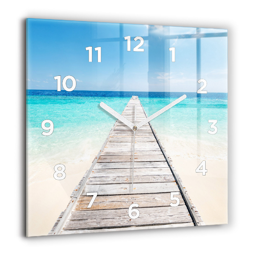 Ceas de sticlă pe perete pătrat Ilustrație vectorială de cerb