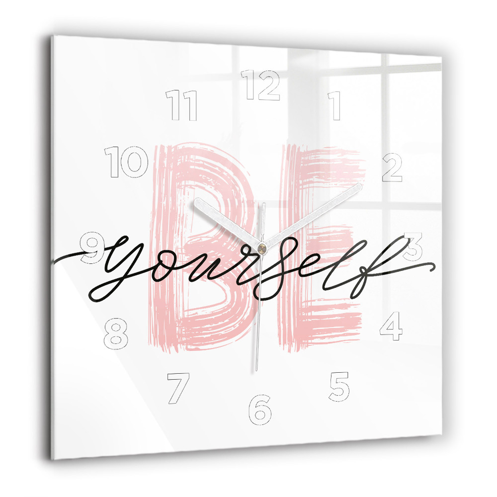 Ceas de sticlă pe perete pătrat Femeie la moda