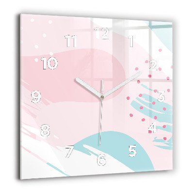 Ceas de sticlă pe perete pătrat Harta lumii la bord