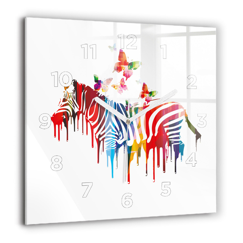 Ceas din sticlă pătrat Inscripție Iubește-te pe tine însuți