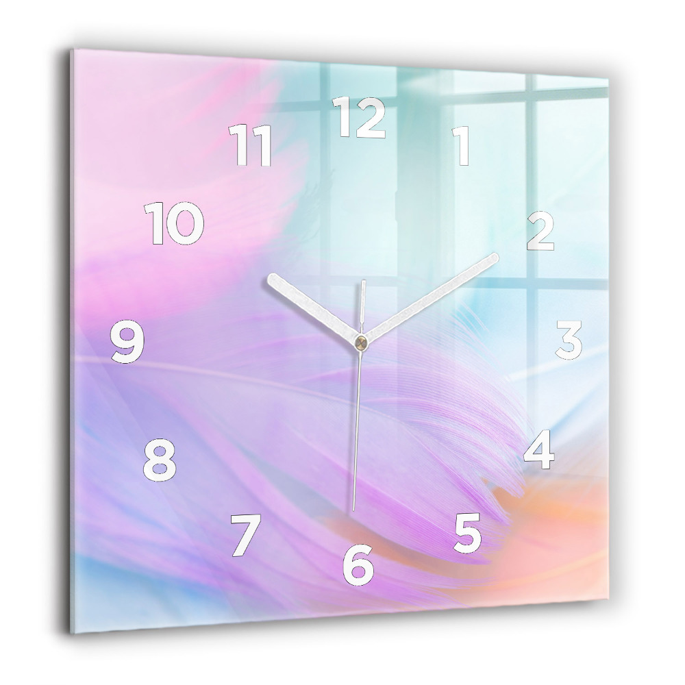 Ceas din sticlă pătrat Inele de copac