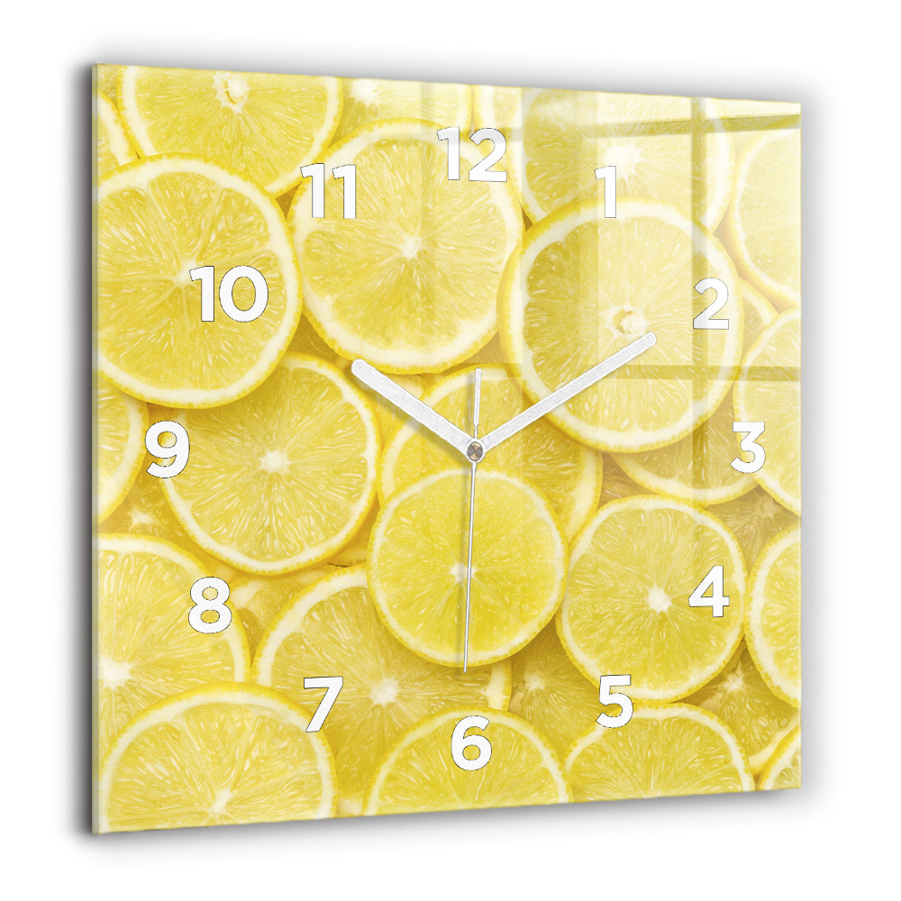 Ceas pătrat de perete din sticlă Barcă de pescuit în port