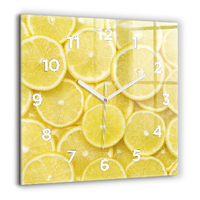 Ceas pătrat de perete din sticlă Barcă de pescuit în port