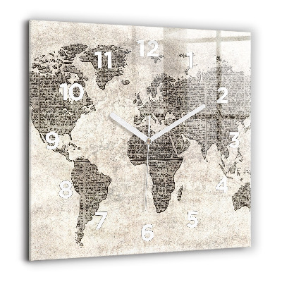 Ceas de sticlă pe perete pătrat priveliște spre lac