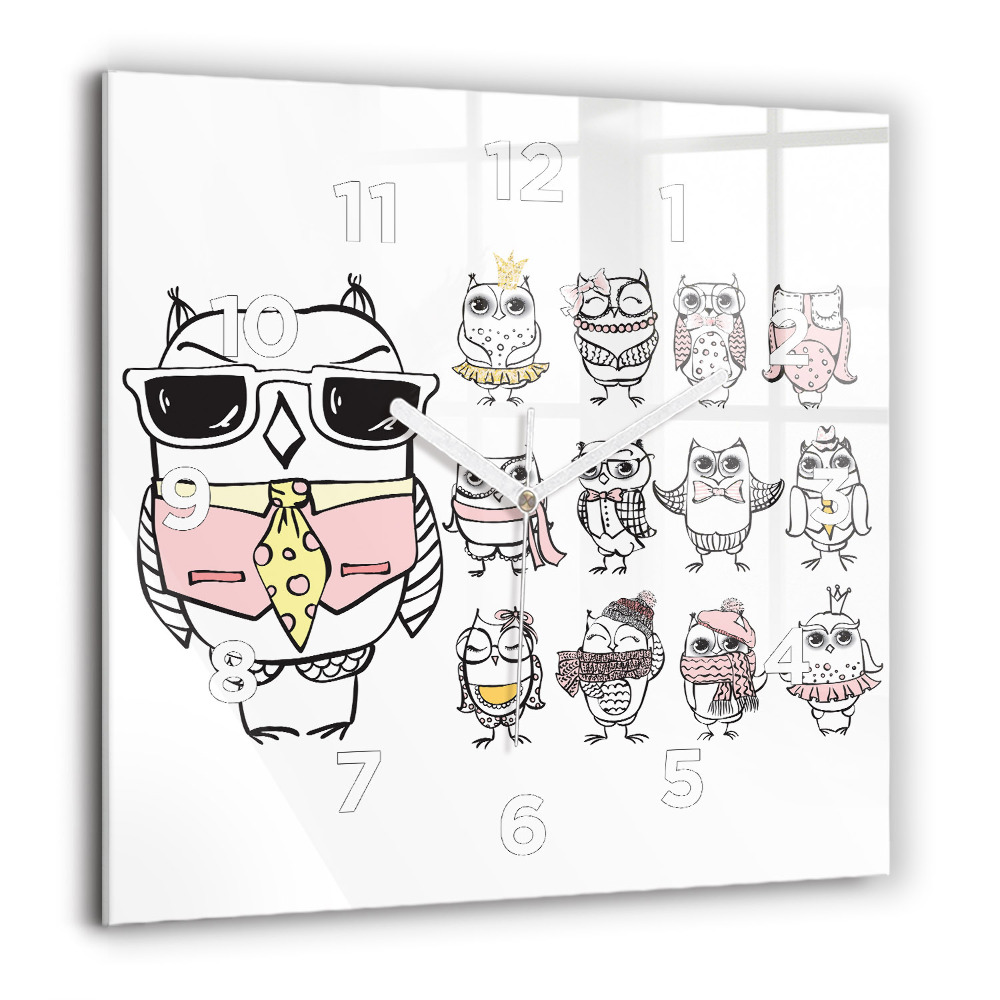 Ceas pătrat de perete din sticlă Pârtiile Munților Cețoși