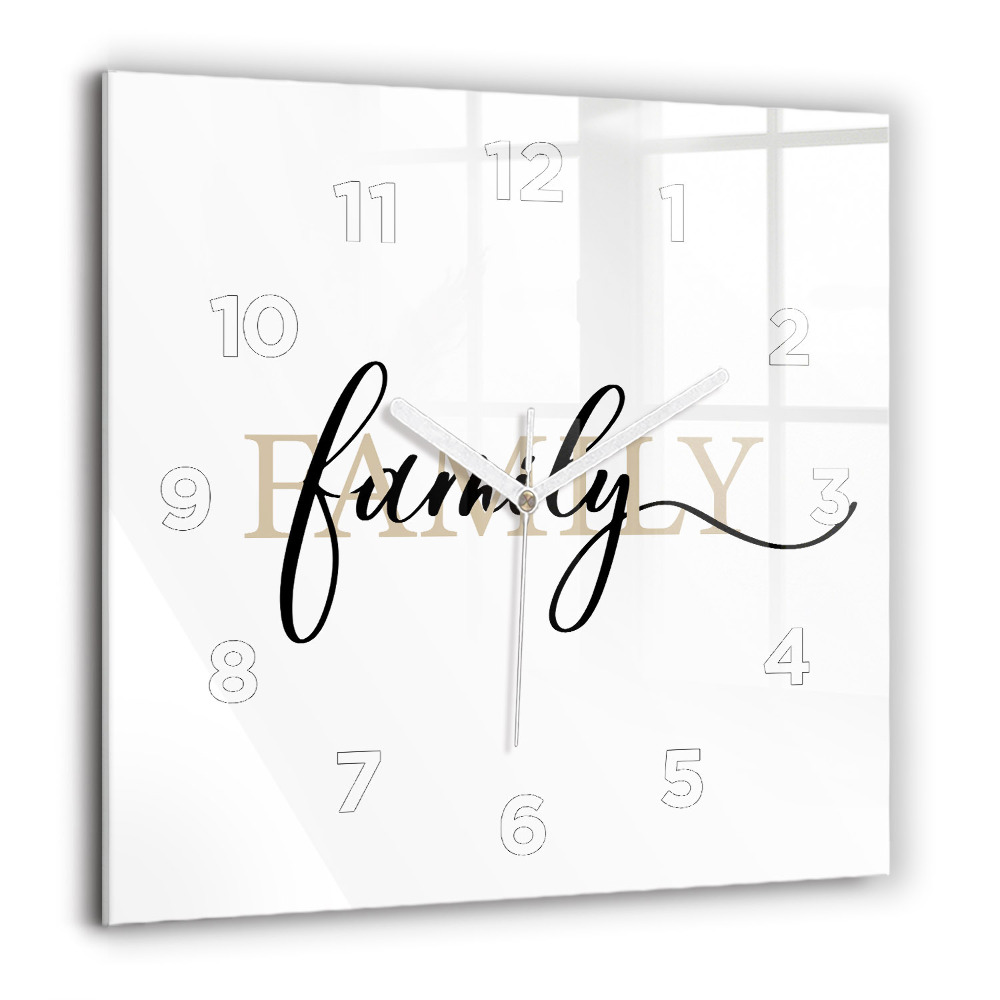 Ceas din sticlă pătrat Model tropical