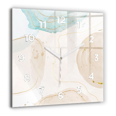 Ceas de sticlă pe perete pătrat Barci cu pânze origami colorate