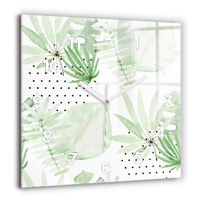 Ceas perete din sticlă pătrat Chitară