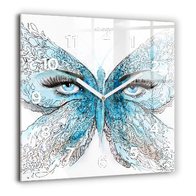 Ceas perete din sticlă pătrat Cascada în Islanda