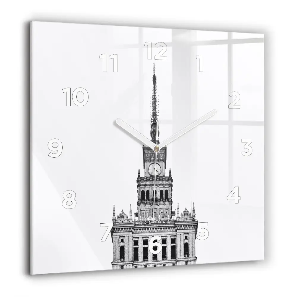 Ceas din sticlă pătrat Abstracția soarelui