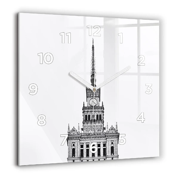 Ceas din sticlă pătrat Abstracția soarelui
