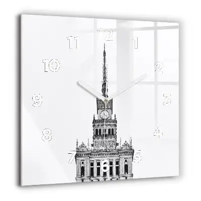 Ceas din sticlă pătrat Abstracția soarelui