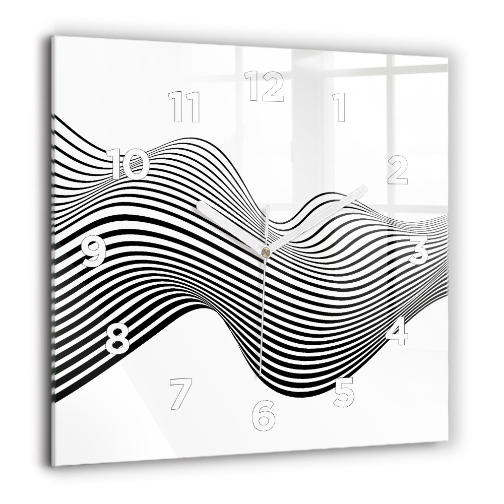 Ceas din sticlă pătrat Harta lumii apei