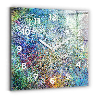 Ceas de sticlă pe perete pătrat Dalmatian și umbră